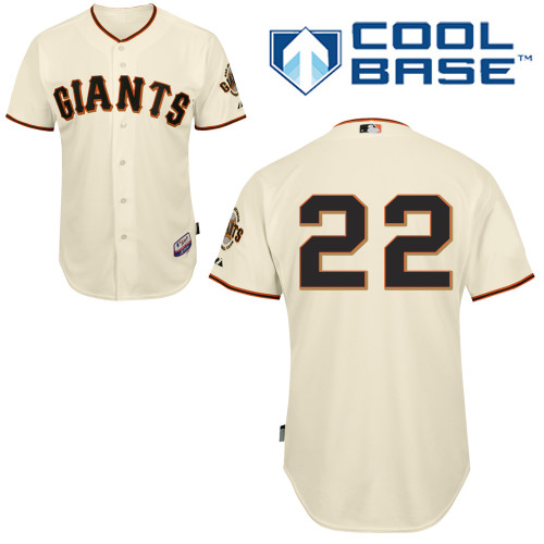 Roger Kieschnick #22 MLB Jersey-San Francisco Giants Men's Authentic Home White Cool Base Baseball Jersey